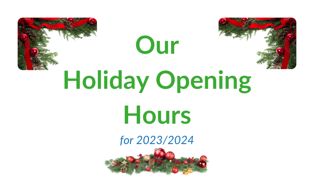 Our Holiday Opening Hours For 2023/2024 Good Call